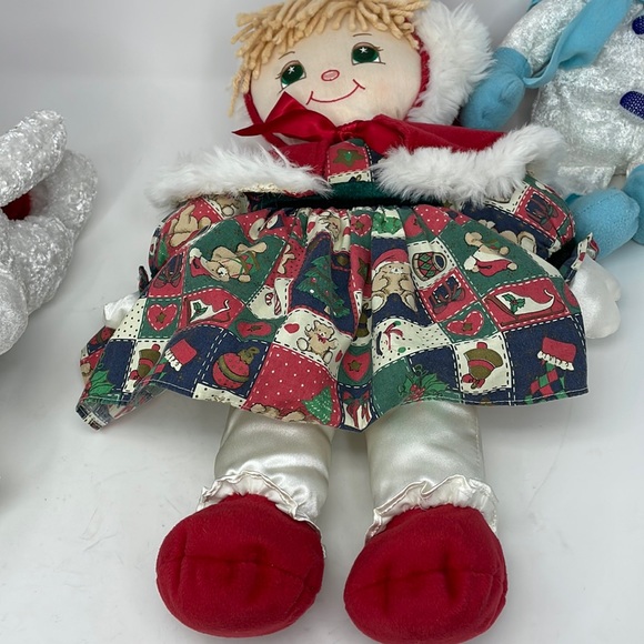 Lot of 4 Christmas Plush Stuffed Animals / Doll Plush - Picture 10 of 13